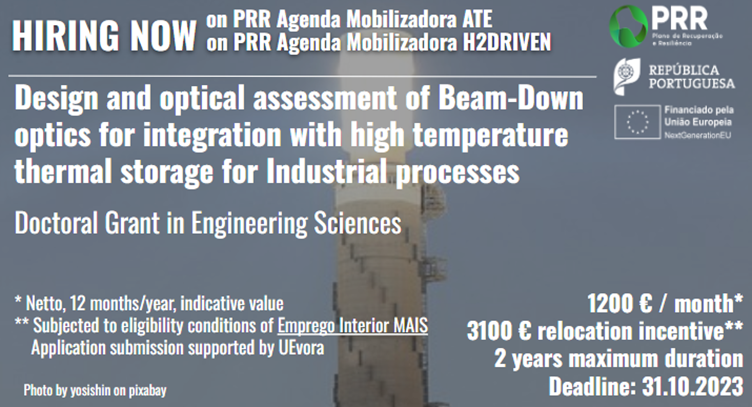 Design and optical assessment of Beam-Down optics for integration with high temperature thermal storage for Industrial processes